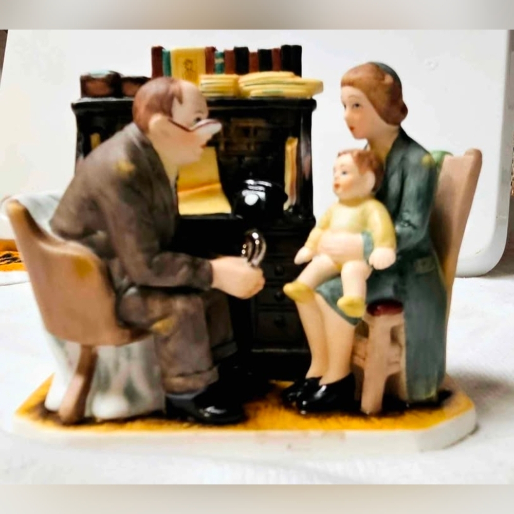Vtg The Annual Visit Norman Rockwell Figurine 1982